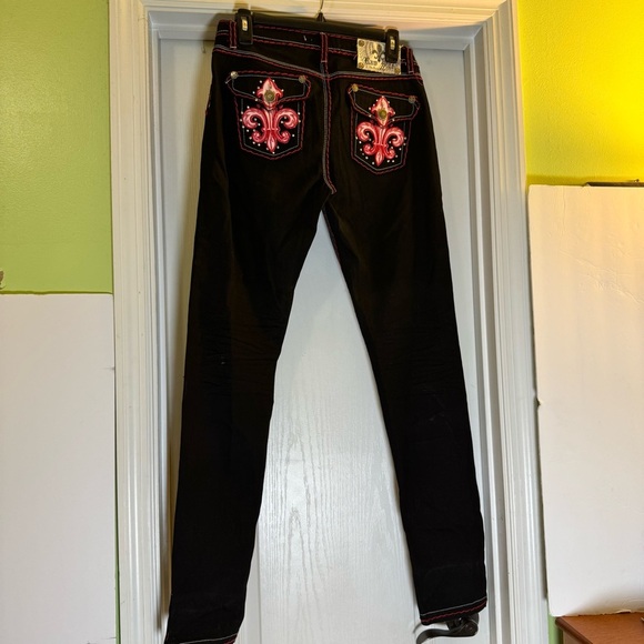 Raw Blue Denim Jeans Stretch Slim Fit Tapered Leg Pockets Black - Picture 3 of 8